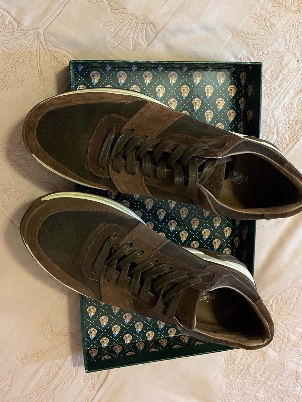 Men's Brown Suede Casual Sneakers - Classic Suede Look